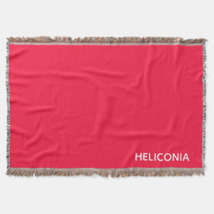 Heliconia red colour name throw blanket