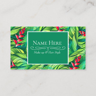 Heliconia tropical floral business card