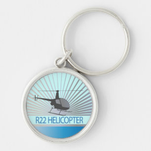 Helicopter Aircraft Key Ring