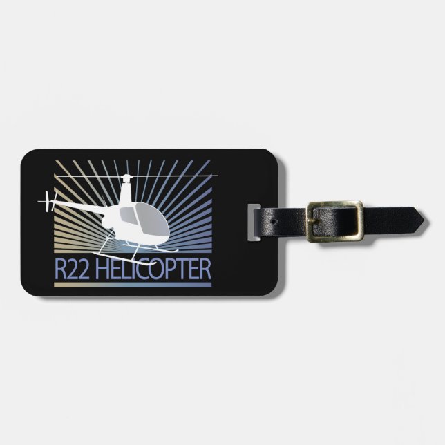 Helicopter Aircraft Luggage Tag (Front Horizontal)