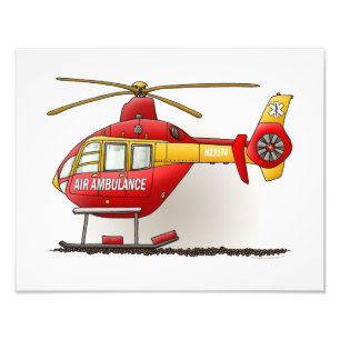 Helicopter Ambulance Photo Print