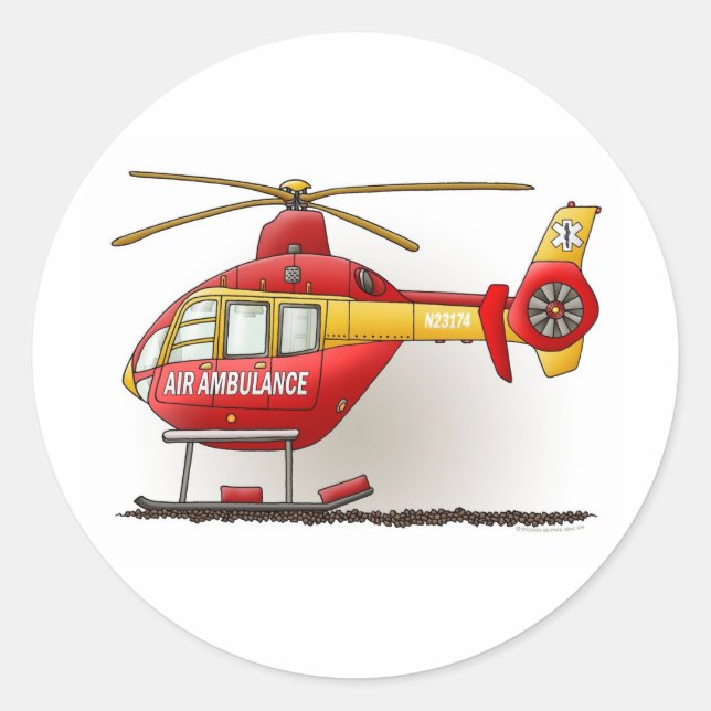 Helicopter Ambulance Sticker (Front)
