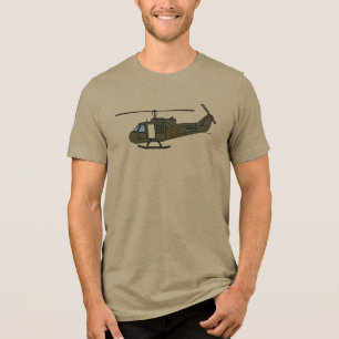 Helicopter Army UH1 HUEY Tri-Blend Shirt