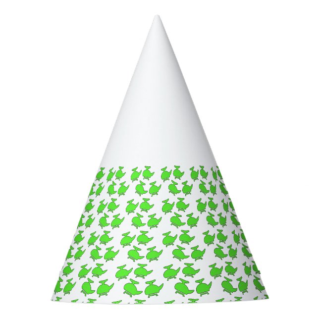 Helicopter Birthday  Party Hat (Front)