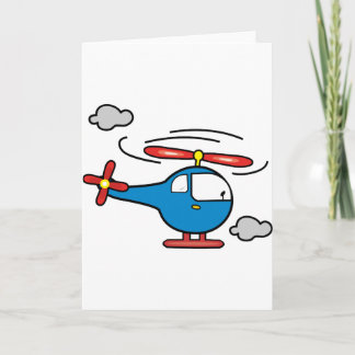 Helicopter Blue an Red Card