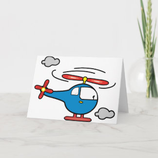 Helicopter Blue an Red Card