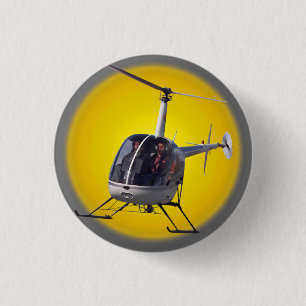 Helicopter Button / Pin Cool Helicopter Button