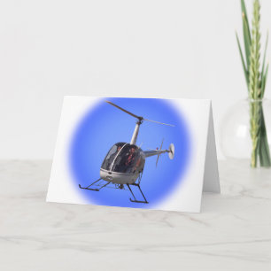 Helicopter Card Flying Chopper Greeting Card