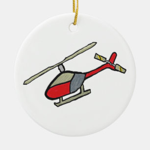 Helicopter Ceramic Tree Decoration