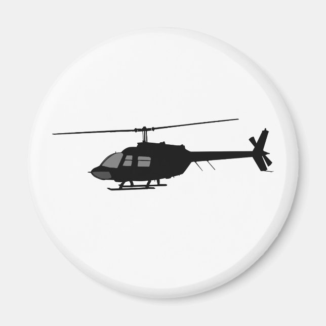 Helicopter Chopper Silhouette Customise Colour Magnet (Front)