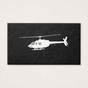 Helicopter Chopper Silhouette Flying Black