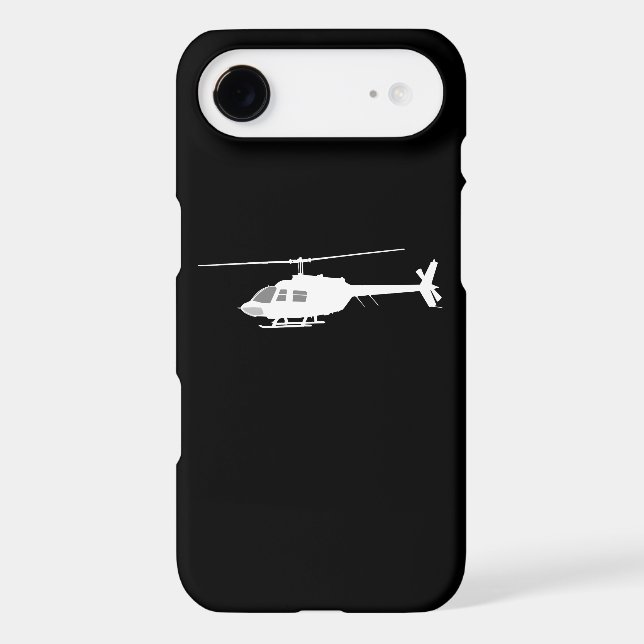 Helicopter Chopper Silhouette Flying Black Case-Mate iPhone Case (Back)