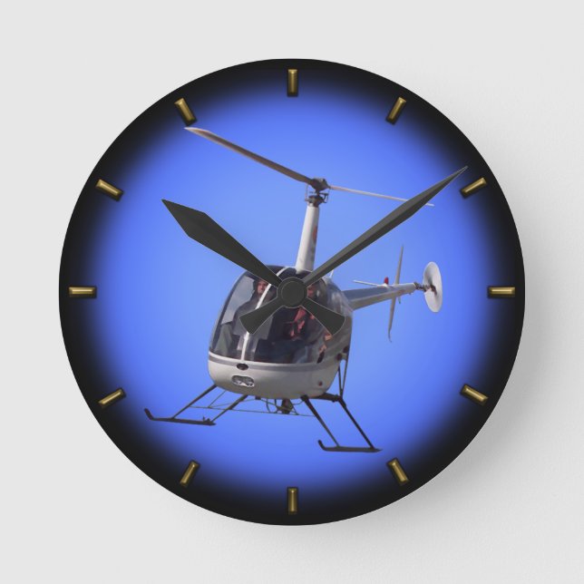 Helicopter Clock Cool Helicopter Wall Clock (Front)