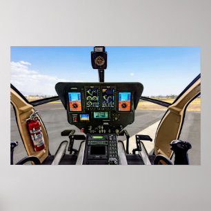 helicopter cockpit poster