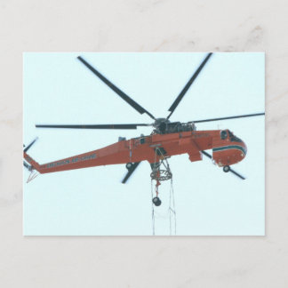 Helicopter crane postcard