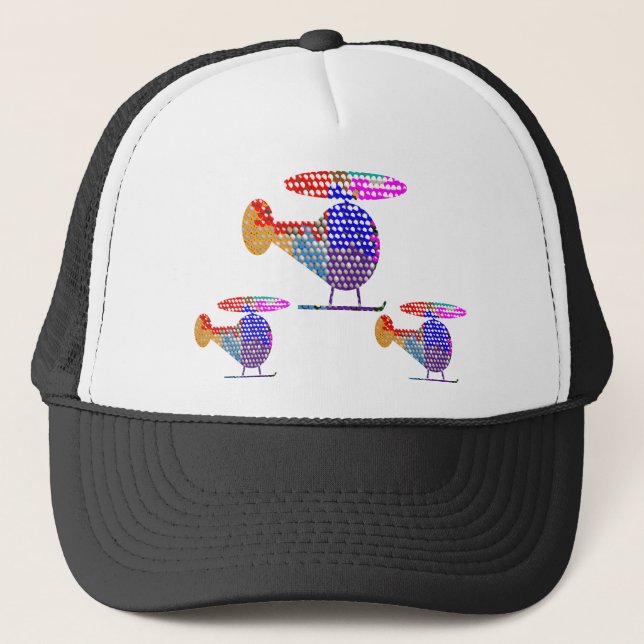 HELICOPTER  DISPLAY TRUCKER HAT (Front)