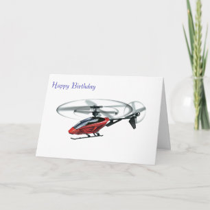Helicopter image for birthday greeting card