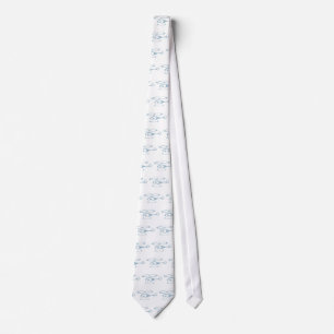 Helicopter in Swish Drawing Style Tie
