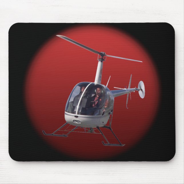 Helicopter Mousepad Flying Chopper Helicopter Gift (Front)