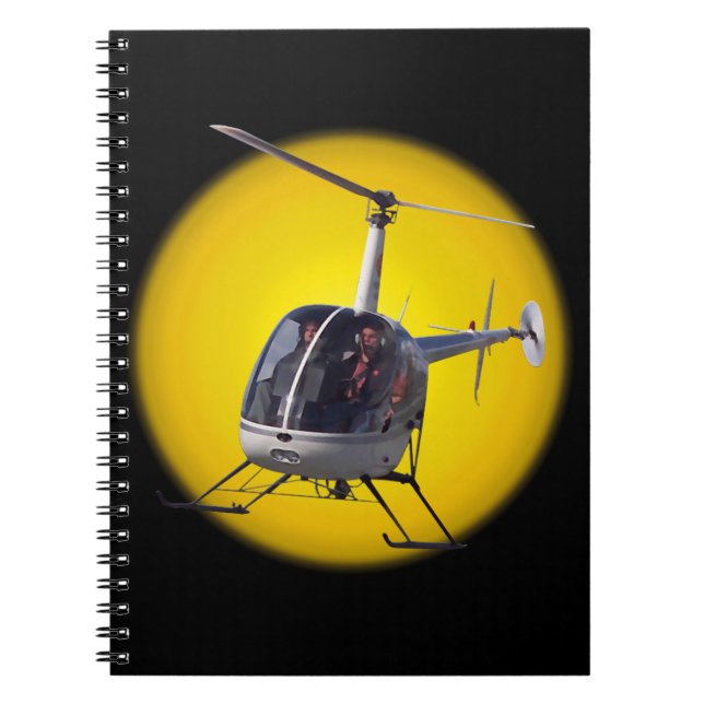 Helicopter Notebook Chopper Journal Note Book (Front)