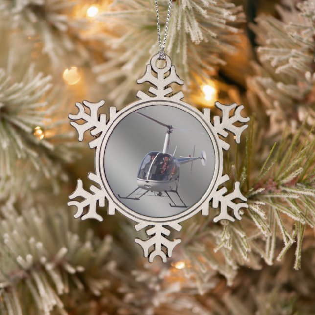 Helicopter Ornament Personalise Chopper Decoration (Tree)