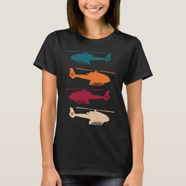 Helicopter Pilot Flying Helicopters Aviation H 120 T-Shirt (Front)