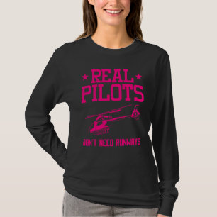 Helicopter Pilot  For Men Women Cool Pilot Aviator T-Shirt