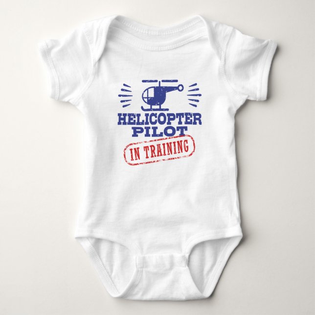 Helicopter Pilot In Training Baby Bodysuit (Front)
