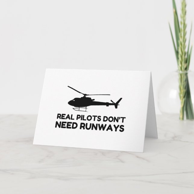 Helicopter PILOT RUNWAYS Holiday Card (Front)