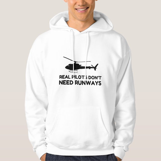 Helicopter PILOT RUNWAYS Hoodie (Front)