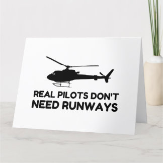 Helicopter PILOT RUNWAYS Thank You Card