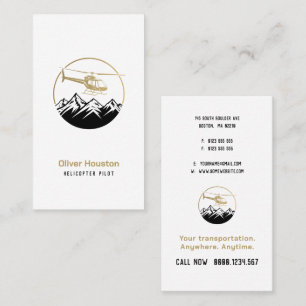 Helicopter Pilot Transportation Business Card