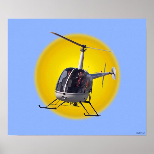 Helicopter Prints Cool Chopper Pilot Prints Poster (Front)
