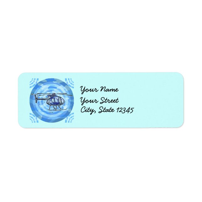 Helicopter Sky Chopper address Label (Front)