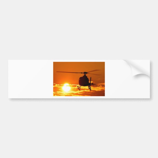 helicopter sundown bumper sticker (Front)