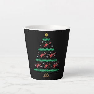 Helicopter Ugly Christmas Pilot Xmas Tree Gift Latte Mug