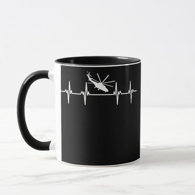 Helicopters Pilot Rotor Flying Aviator Rotating Mug (Left)