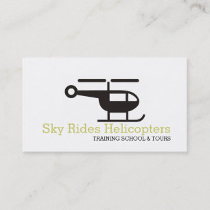 Helicopters Pilot Training Tours Flight School Business Card