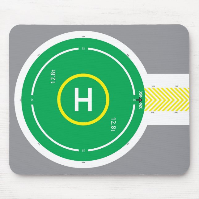 HeliDECK Mouse Pad Green oneway (Front)