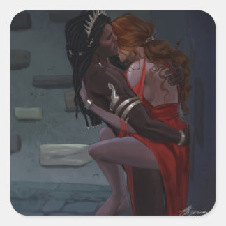 Helion and the Lady of Autumn Square Sticker