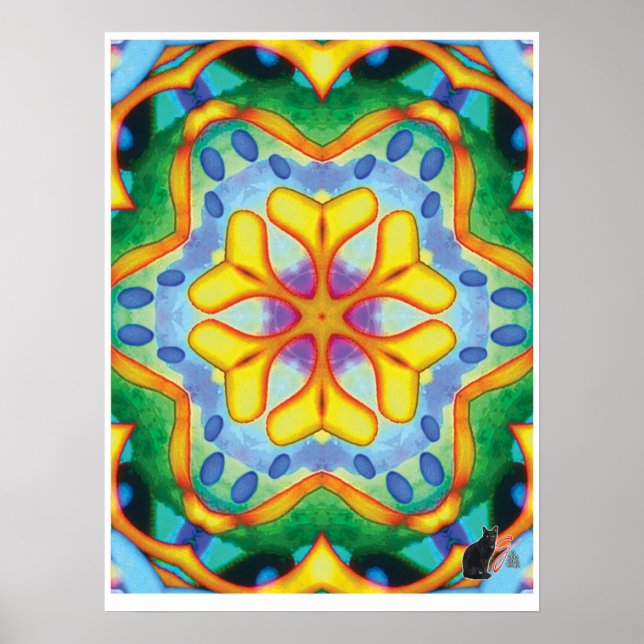 Helios Kinetic Collage Kaleidoscope Poster (Front)