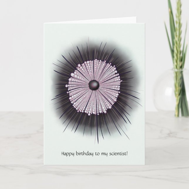 Heliozoa Microbe Microbiology Digital Art Birthday Card (Front)
