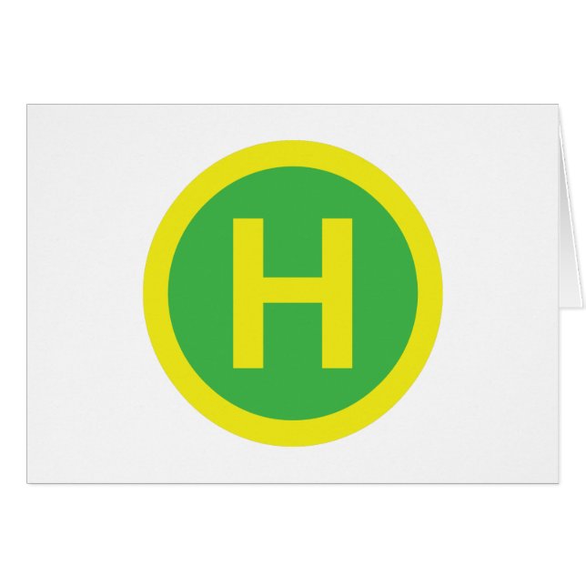 Helipad Sign Card (Front Horizontal)
