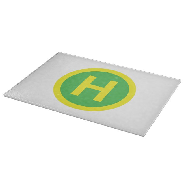 Helipad Sign Cutting Board (Corner)