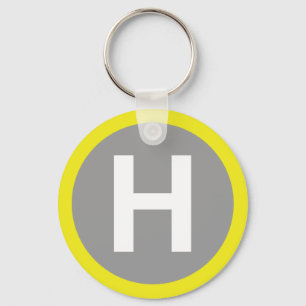 Helipad Sign Key Ring