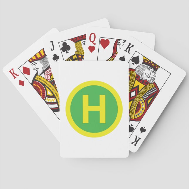 Helipad Sign Playing Cards (Back)