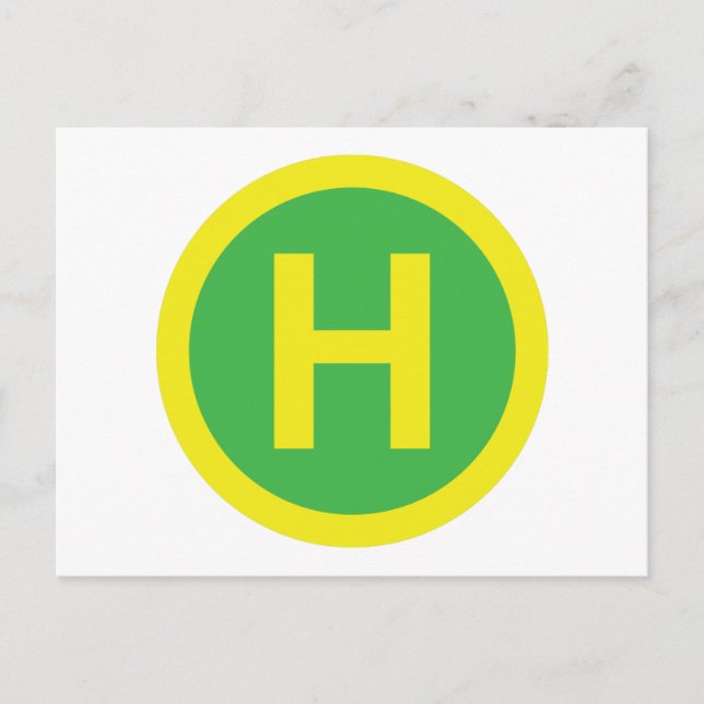 Helipad Sign Postcard (Front)