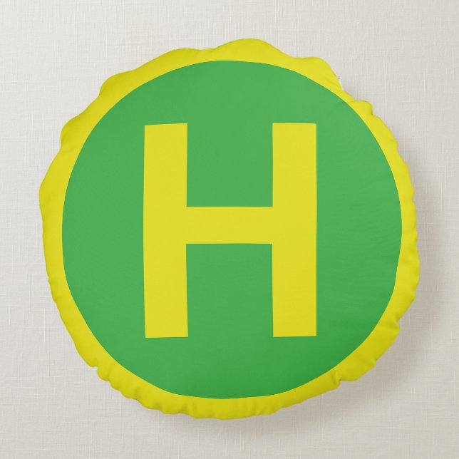 Helipad Sign Round Cushion (Back)