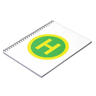 Helipad Sign Spiral Notebook