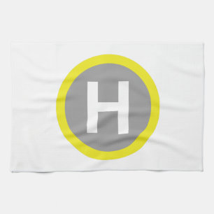Helipad Sign Tea Towel